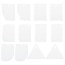 12 stuks plastic klei, 2 sets pottenbakkersgereedschap, zachte snijschraperset A