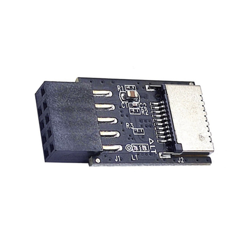 2 convertidores de conector frontal USB 2.0 de 9 pines a tipo C A-KEY para placa base 2