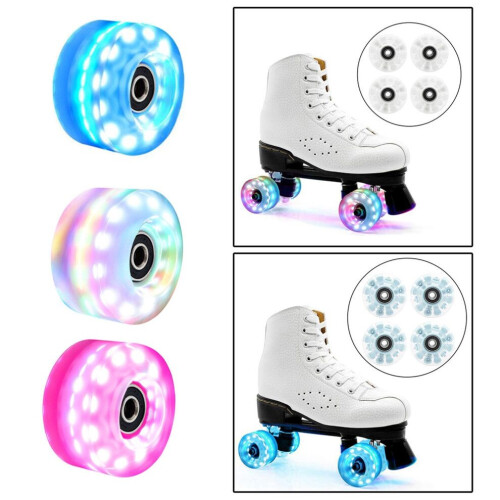 1 τεμάχιο ρόδες για πατίνια 58mm X 32mm Luminous Quad Roller ροζ 1