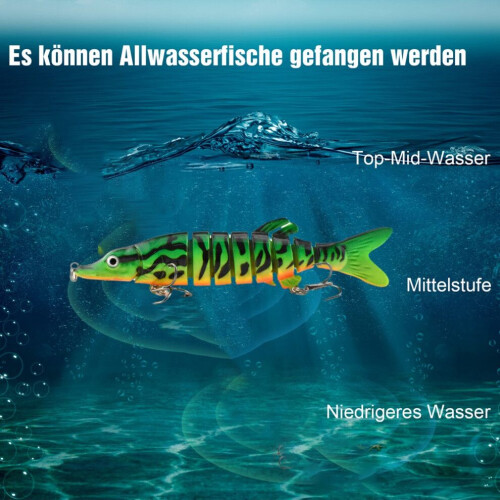 Δόλωμα ψαρέματος λαβρακιού Swimbait Sinking Wobblers Multi Jointed 2