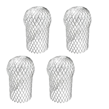 4 Stück Dachrinnen-Fallrohrschutzgitter, 3,5 Zoll, Aluminium-Laubfilter