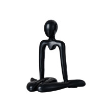 Plastic Abstract Thinker Figure Ornament for Home-Black 1