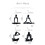 Plastic Abstract Thinker Figure Ornament for Home-Black 1 3