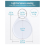 1,5 inch stevige plastic sleutelhangers, rond, wit, 50 stuks 2