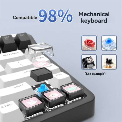 Personalizing Keyboard Keycaps Double Layer Detachable, 4Pcs 2