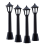4Pcs Street Post Lights Model Railway Train Lamp Post Lights 2