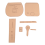 DIY Leather Tool Kit Kraft Handbag Sewing Pattern Size 21x19x6.5CM 1