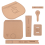 DIY Leather Tool Kit Kraft Handbag Sewing Pattern Size 21x19x6.5CM 3