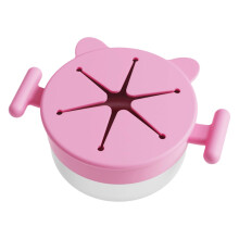Kids Portable Snacks Holder Cup with Silicone Cover-pink