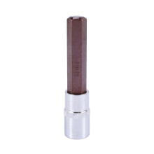 Bussola esagonale extra lunga da 14 mm con attacco da 1/2 pollice, in acciaio S2