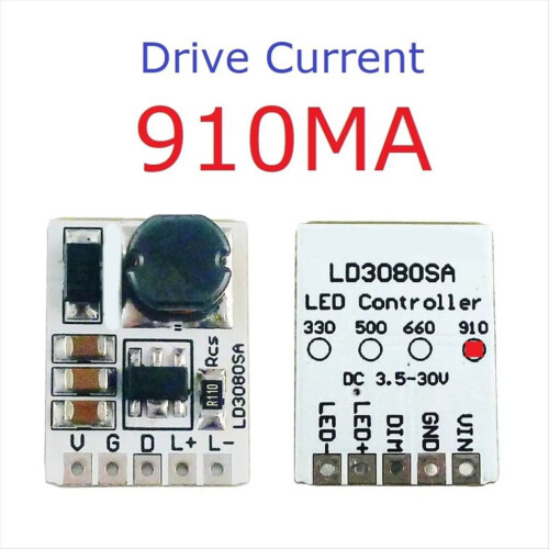 LD3080SA 20W DC 3,5-30V Step-Down HB LED-drivermodule 910MA 1
