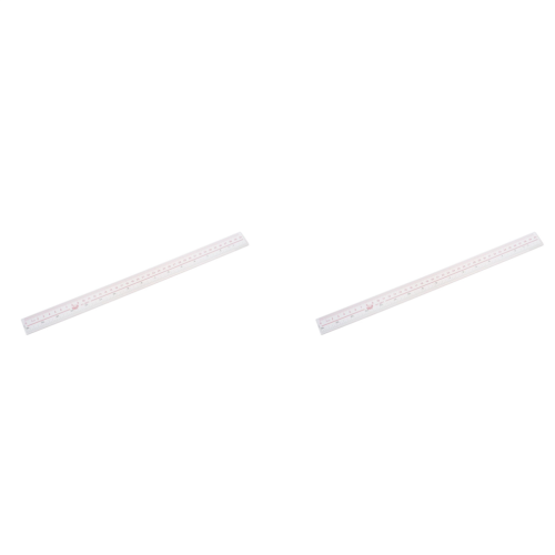 Righello dritto in plastica trasparente da 40 cm (16 pollici) per misurare la lunghezza.
