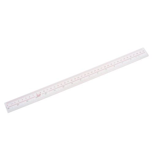Righello dritto in plastica trasparente da 40 cm (16 pollici) per misurare la lunghezza. 1