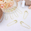 Spille di sicurezza extra large resistenti, 7,6 cm, senza spirale, colore oro chiaro 3