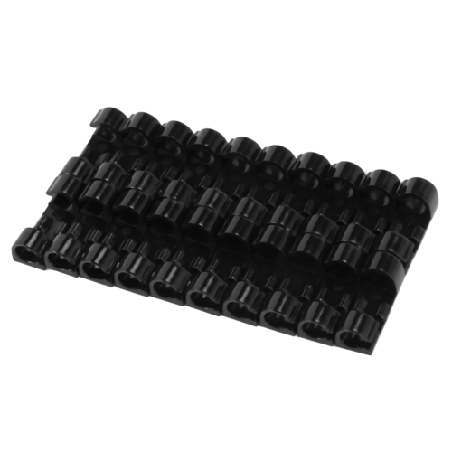 Lot de 20 pinces de fixation pour câbles de bureau (noires) 1