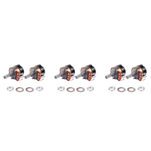 2 stuks 500 kOhm enkelvoudige lineaire potentiometers met aan/uit-schakelaar