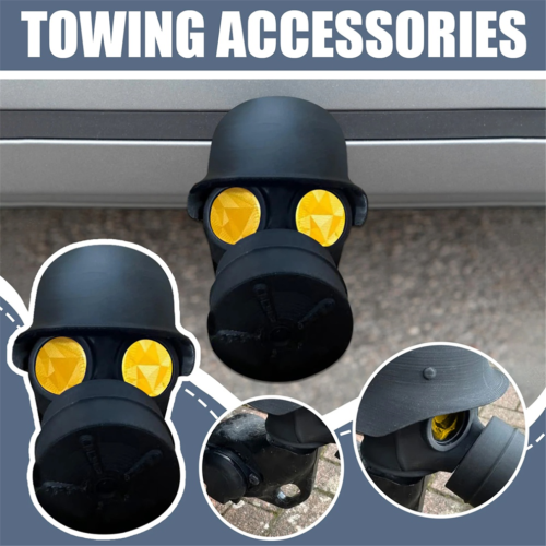 Cover Cap for Trailer Coupling Secure Hook Dust Plug Protector Black 2