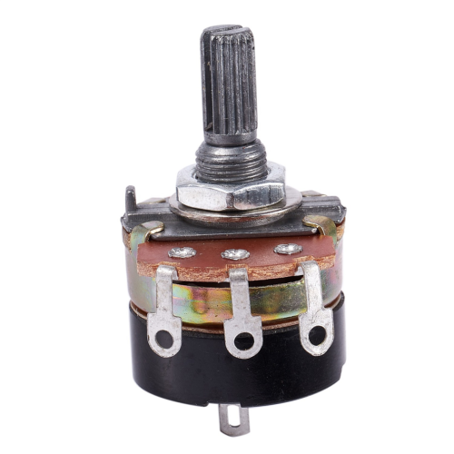 2 Stück 500 kΩ lineare Einzelpotentiometer mit Ein-/Ausschalter 2