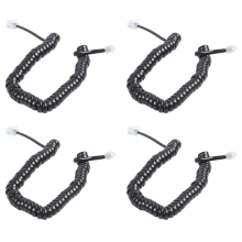 Cable de línea en espiral para módem telefónico RJ9 de 9,3 pulgadas, color negro