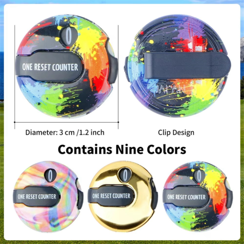 Golf Score Counter Colorful Golf Stroke Score Keeper Multicolor 2
