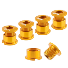 5-teiliges Kettenblattschrauben-Set, 6,5 mm, Einzelkettenblattschrauben, Gold