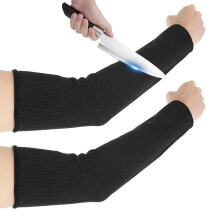 Cut Resistant Sleeves Level 5 Heat Resistant Arm Protection for Men Women, black