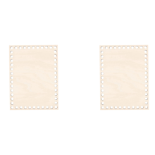 2 piezas de base de cesta de madera natural de 7,8 x 5,9 pulgadas, base de cesta de madera