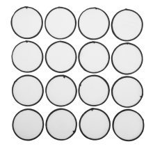 16 Stück Sublimations-Aufnäherrohlinge aus hochwertigem Stoff zum Aufbügeln (rund)
