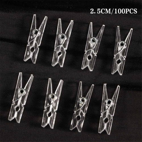 Clips pequeños transparentes, accesorios de iluminación, clips de plástico 1