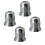 4 Pcs Guitar String Mounting Ferrules for Universal Bass Body,Silver 1