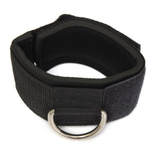 Enkelband met D-ring, multi-gym kabelbevestiging, dijbeen katrol, zwart