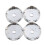 Set med 4 kromade navkapslar för nav, universal, plast, 60 mm 3