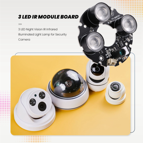3-Array-IR-LED-Spotlicht Infrarot 3x IR-LED-Platine (53 mm Durchmesser) 1