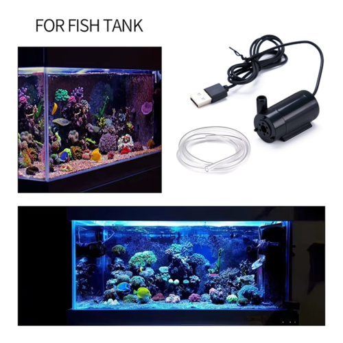 USB dränkbar pump 1m kabel för akvarium 5V lågspänning 2