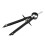 3X Professional Compass, Compass Geometry Set with Lock, Math and Precision Compass, Metal and Durable for Solid (Black) 3