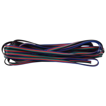 4-pins connector kabel, kleurrijk, 5 meter