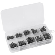 500Pcs/Set Mixed Size #3~12 High Carbon Steel Fishing Hooks With Hole