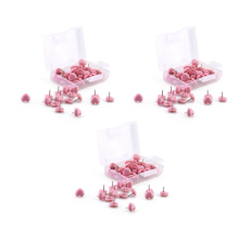 50 Stück Sicherheits-Reißzwecken aus Kunststoff für Korktafeln, farbig, rosa