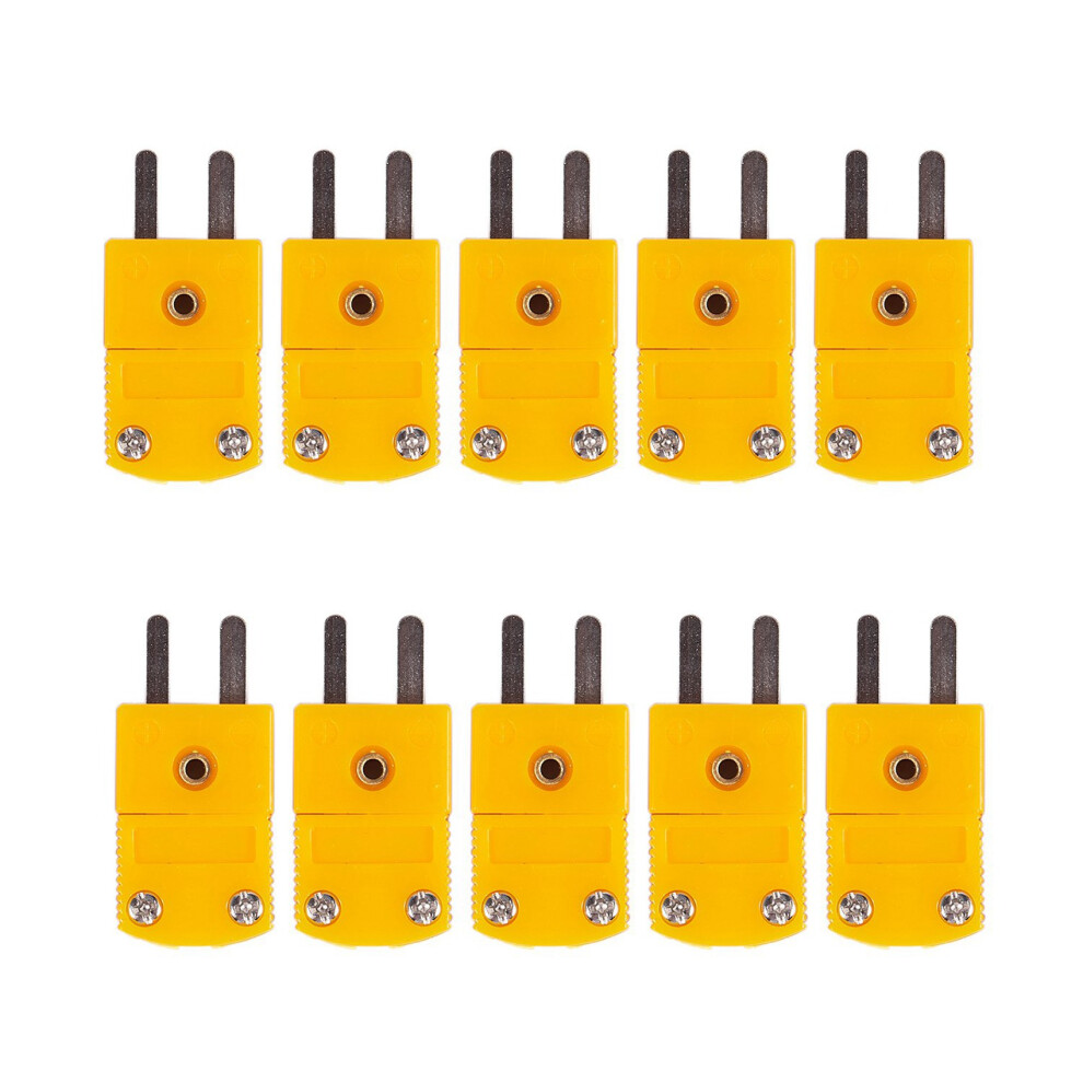 10Pcs Rtd Circuits K Type Temperature Sensor Thermocouple Plugs Yellow 4711811881882