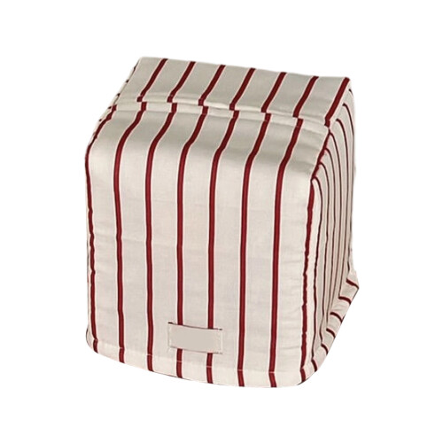 MultiColor Tissue Box-vierkante tissuedoos met rode strepen