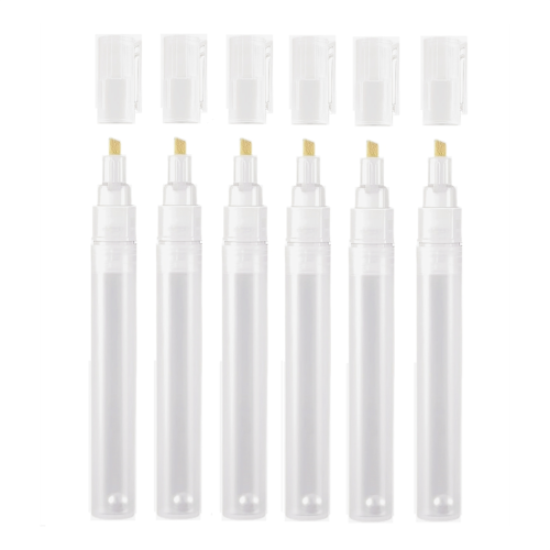 6 Stück leere, befüllbare Lackstifte, 6 mm