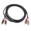 Cable de audio de 2 machos a macho Cable de audio chapado en oro 2