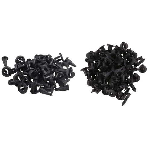 Πλαστικά πριτσίνια αυτοκινήτου 6mm x 12mm, κλιπ ώθησης 50 τεμάχια