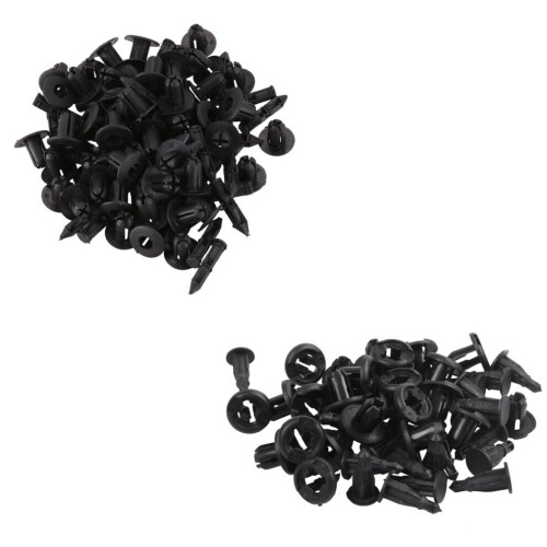 Πλαστικά πριτσίνια αυτοκινήτου 6mm x 12mm, κλιπ ώθησης 50 τεμάχια 1