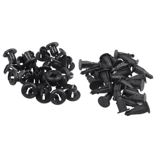 Πλαστικά πριτσίνια αυτοκινήτου 6mm x 12mm, κλιπ ώθησης 50 τεμάχια 2