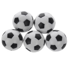 5x Plast 32mm Fotboll Inomhus Bordfotboll Bollen Ersättning Svart + Vit