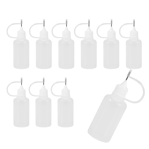 10Pcs 30Ml Plastic Squeezable Tip Applicator Bottle for Glue DIY 2