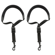Saxofoonnekband met haak, zwart, koffiekleurig. Saxofoononderdelen en -accessoires.