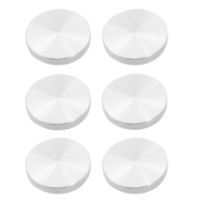 Adaptateur pour plaques de verre, aluminium, rond, 50x8mm, argent