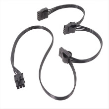 Cavo di alimentazione PCIe 6 pin maschio a 3 IDE per